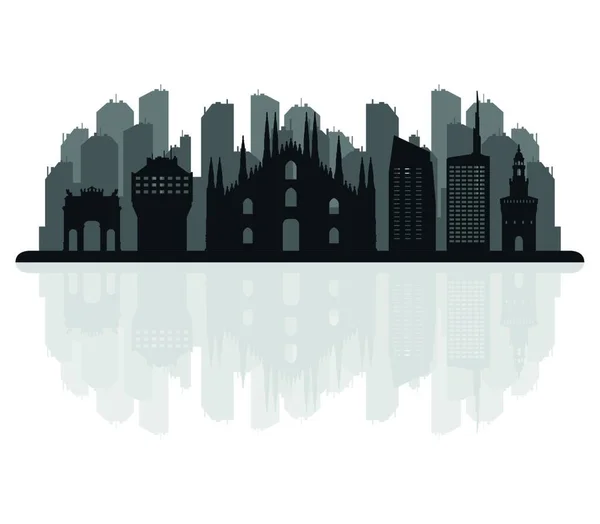 Skyline Milán Ilustración Vectorial Diseño Simple — Vector de stock