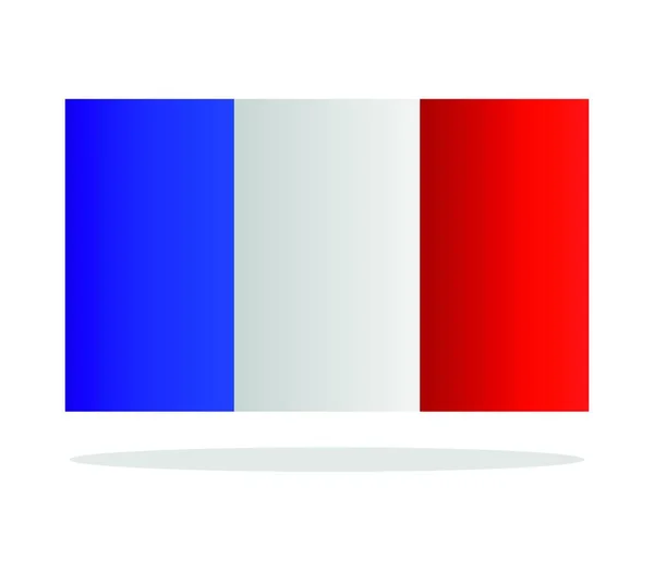 Fransa Bayrağı Vektör Illüstrasyonu Basit Tasarım — Stok Vektör