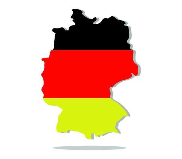 Γερμανία Χάρτη Διανυσματική Απεικόνιση Απλό Σχέδιο — Διανυσματικό Αρχείο