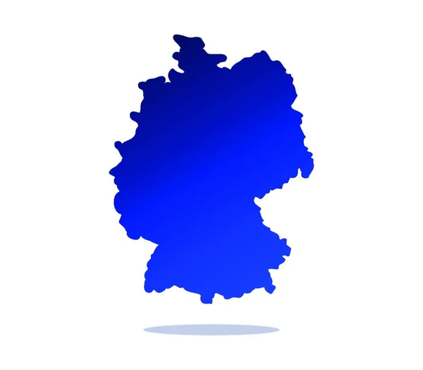 Duitsland Kaart Vector Illustratie Eenvoudig Ontwerp — Stockvector