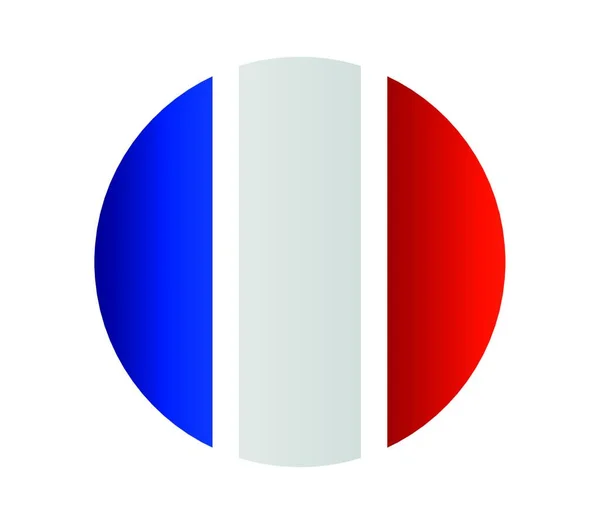 Bandiera Francia Illustrazione Vettoriale Design Semplice — Vettoriale Stock