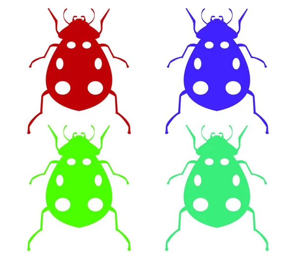 Ladybirds Icon Vector Illustration Simple Design — 스톡 벡터