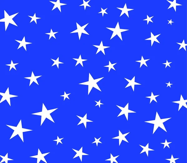Estrellas Inconsútil Patter Azul Vector Ilustración Diseño Simple — Archivo Imágenes Vectoriales