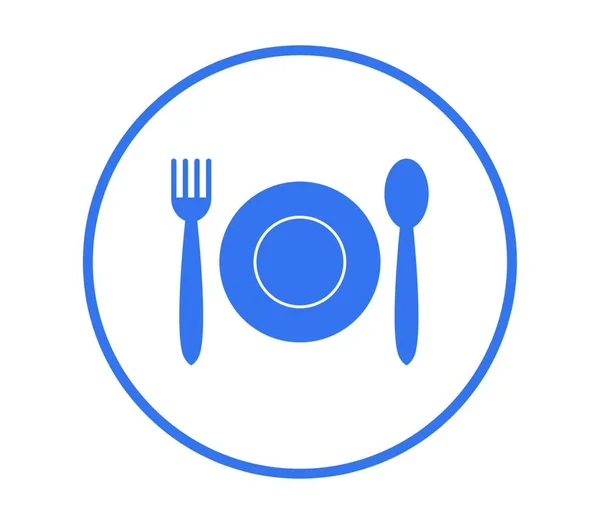 餐具图标 矢量图解简单设计 — 图库矢量图片