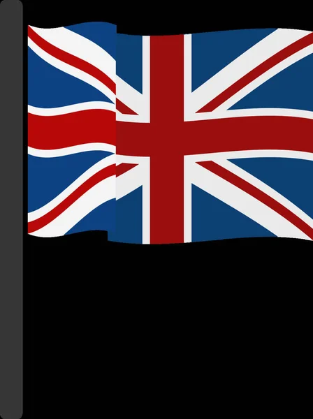 Velká Británie Vlajka Vektorové Ilustrace Jednoduchá Konstrukce — Stockový vektor