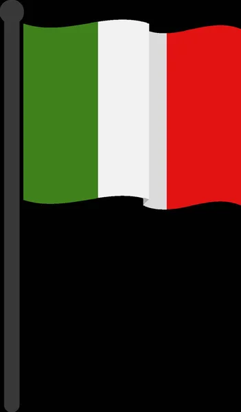 Italien Flagge Vektorillustration Einfaches Design — Stockvektor