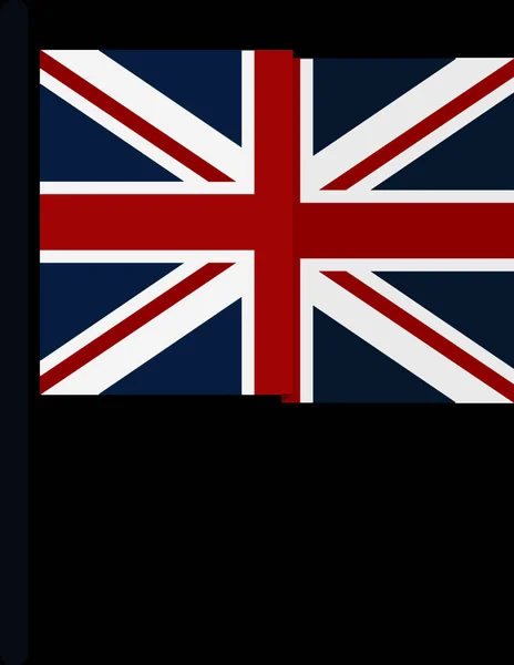 Storbritannien Flagga Vektor Illustration Enkel Design — Stock vektor