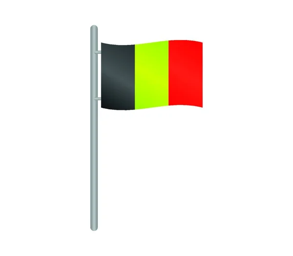 Bandera Belga Ilustración Vectorial Diseño Simple — Vector de stock