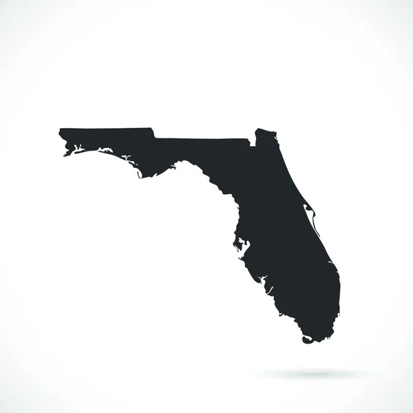 Florida Map Web Simple Illustration — Stock Vector