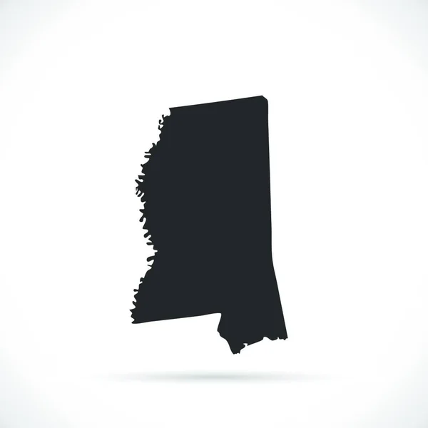 Illustration Mississippi Map — Stock Vector