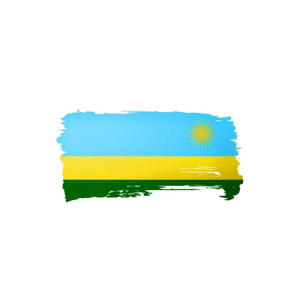 Прапор Руанди Малюнок Білому Тлі — стоковий вектор