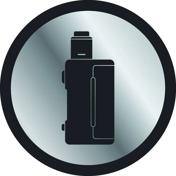 Elektrische Sigaret Persoonlijke Vaporizer Pictogram Knop — Stockvector