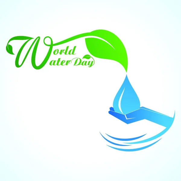 Nature Concept Día Mundial Del Agua — Vector de stock