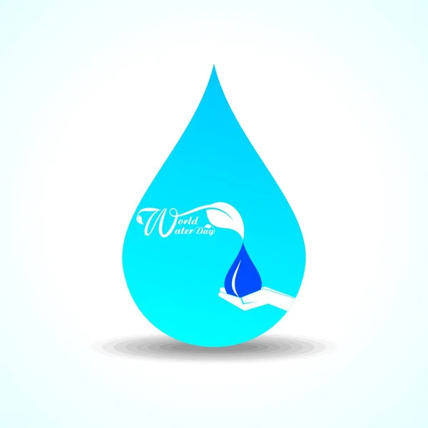 Nature Concept Día Mundial Del Agua — Vector de stock