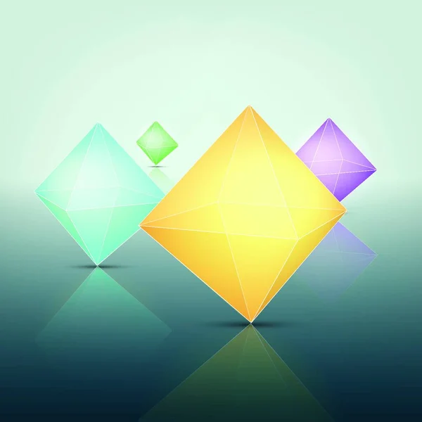 Polygon Hintergrundstruktur Deckel Für Kopierraum — Stockvektor