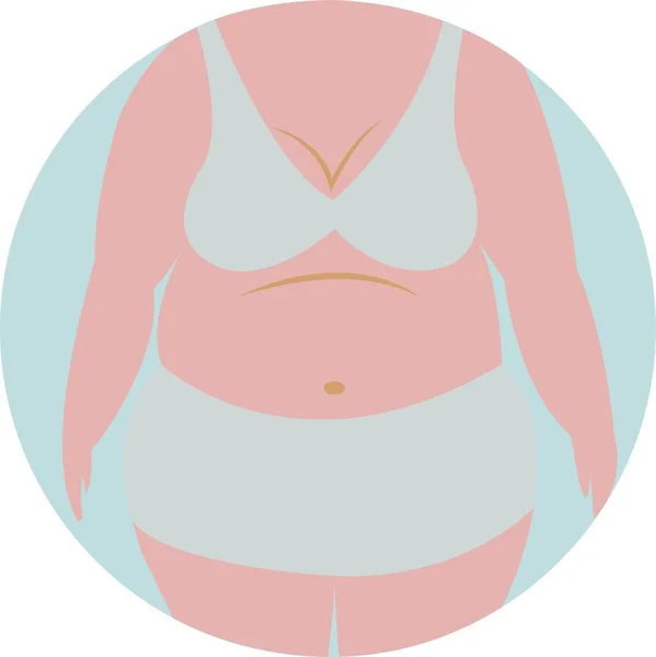 Fat Belly Vector Illustration Design — Stock Vector