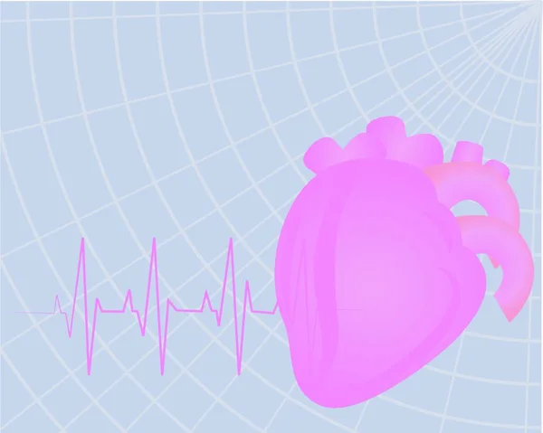 Herzklopfen Illustration Des Elektrokardiogrammvektors — Stockvektor