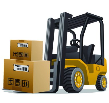 kaldırma kamyonu modern vektör illüstrasyonu