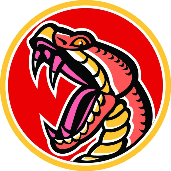 Copperhead Snake Mascot Vector Illustration — стоковый вектор