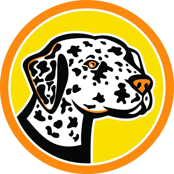Dalmatische Hond Mascotte Vector Illustratie — Stockvector