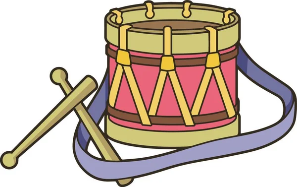 Illustration Vectorielle Toy Drum — Image vectorielle
