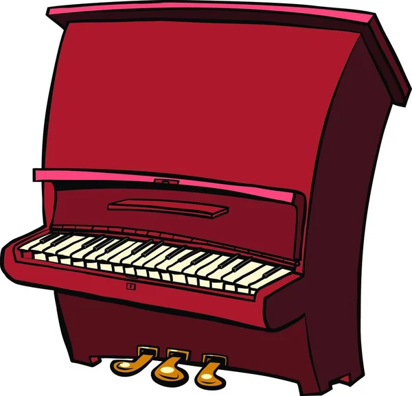 Piano Musical Instrument Vector Illustration — Stock Vector