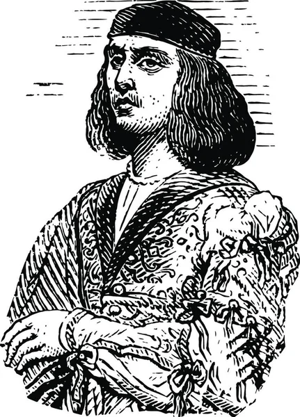 Джованні Белліні Вінтажний Малюнок — стоковий вектор