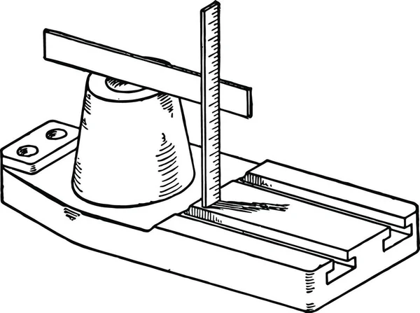 Измерение Литья Помощью Прямой Кромки Возможно Частности — стоковый вектор