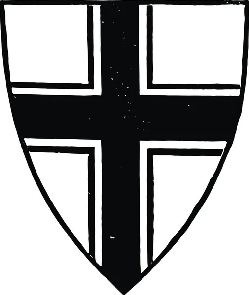 Croix Frimbriée Peuvent Pas Être Placés Sur Métal Vintage — Image vectorielle