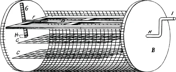 Nettoyant Vaisselle Cylindrique Lave Vaisselle Illustration Vintage — Image vectorielle