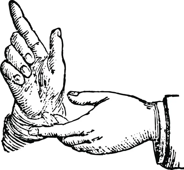 Denna Bild Representerar Händerna Position Argumentation — Stock vektor