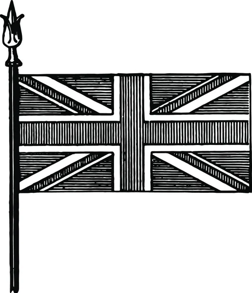 Union National Flag Great Britain Vintage Illustration — Stockvector