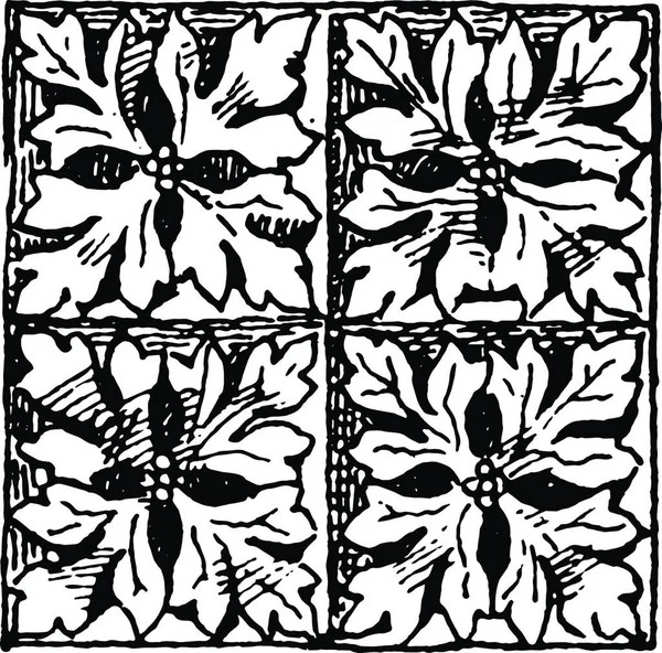 ゴシック建築紙の装飾 14世紀のヴィンテージベクトルイラストデザイン — ストックベクタ
