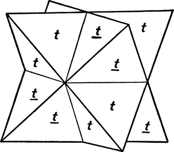 Tetrahedrite Vintage Vector Illustration Design — Stock Vector