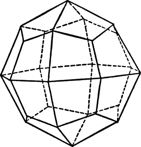 Εικονογράφηση Διάνυσμα Icositetrahedron Vintage — Διανυσματικό Αρχείο