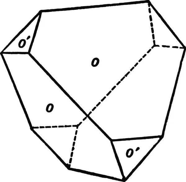 Pozitív Negatív Tetrahedron Kombináció Vintage Vektor Illusztráció Tervezés — Stock Vector