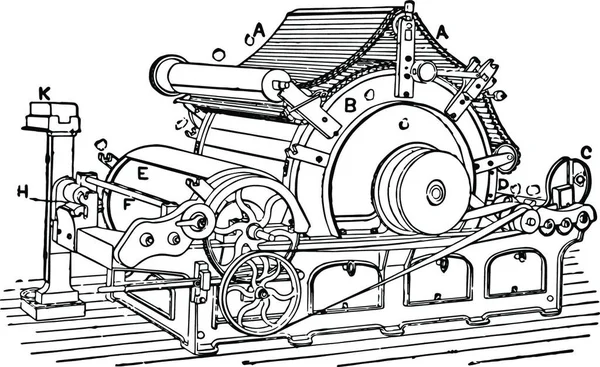 Manufacturing Vintage Vector Illustration Design — Stock Vector