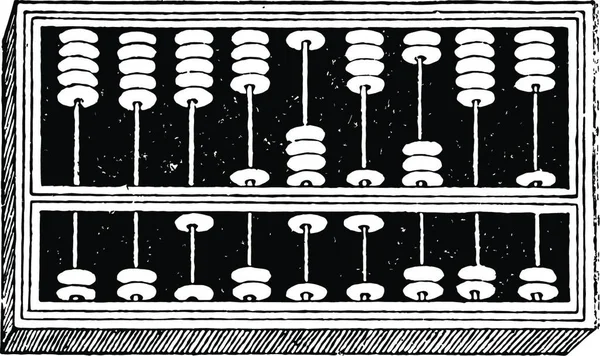 Abacus Vintage Vektorové Ilustrace Design — Stockový vektor
