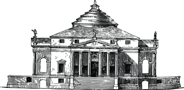 Palladio的别墅 Palladio的构图 矢量图解设计 — 图库矢量图片