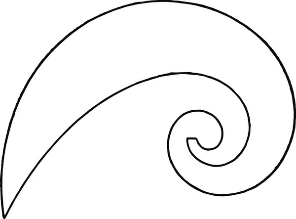 Curva Spirale Logaritmica Curva Francese Disegno Illustrazione Vettoriale — Vettoriale Stock