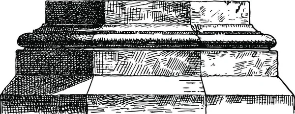 Готическая Архитектура Украшения Колонны Базы Течение Четырнадцатого — стоковый вектор