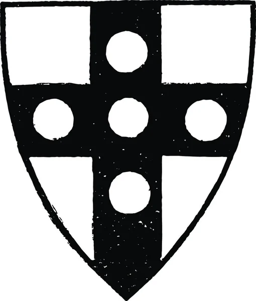Shield Roundels Example Heraldic Shield Roundels — Archivo Imágenes Vectoriales