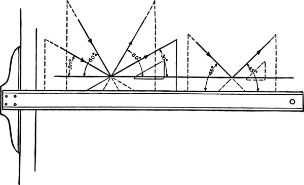 三角形 60Degreesを使用してラインを描画する — ストックベクタ