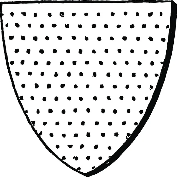 Escudo Está Representado Por Puntos Grabado Pinchazos — Archivo Imágenes Vectoriales