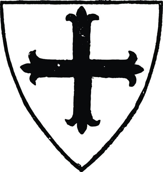 Cross Fleury Lord Brougham Kollarında Doğdu — Stok Vektör