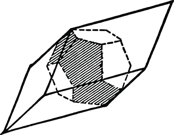 Vektorová Ilustrace Pyritu Černé Bílé Vinobraní — Stockový vektor