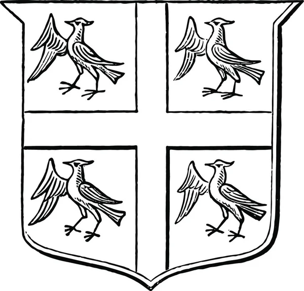 Wappen Des Heroldenkollegiums Für Das Amt Das Den Herold Reguliert — Stockvektor