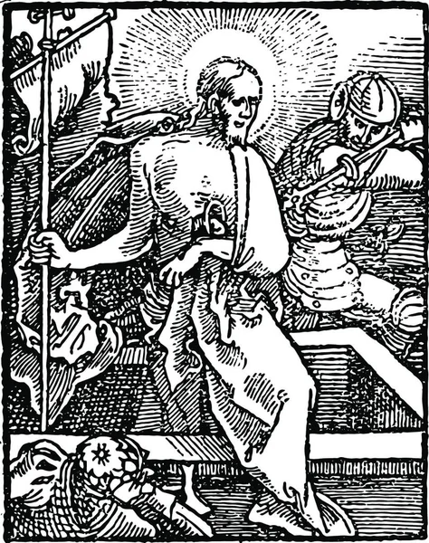 Hortulus Animae Був Створений Німецьким Художником Епохи Відродження — стоковий вектор