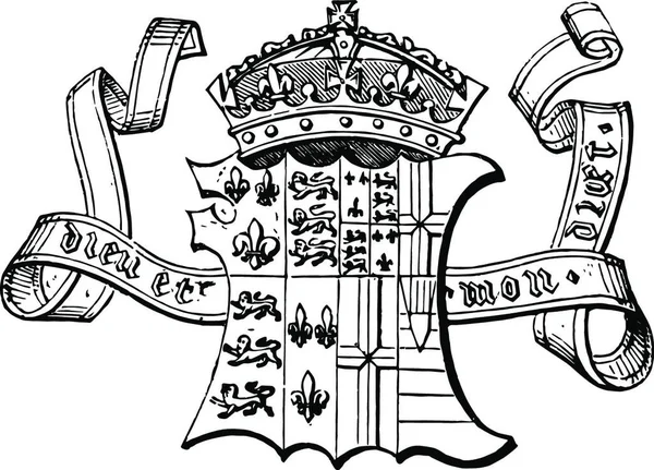 Marshaling Art Correctly Arranging Armorial Bearings — Archivo Imágenes Vectoriales