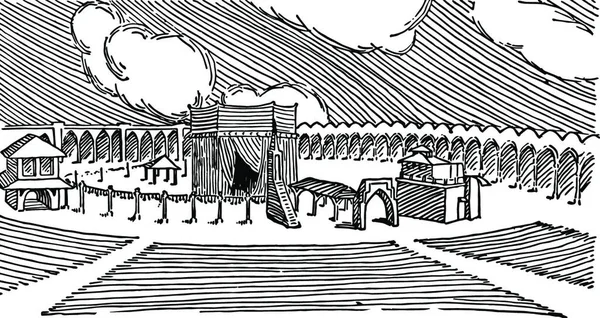 Винтажные Векторные Иллюстрации Мекки — стоковый вектор